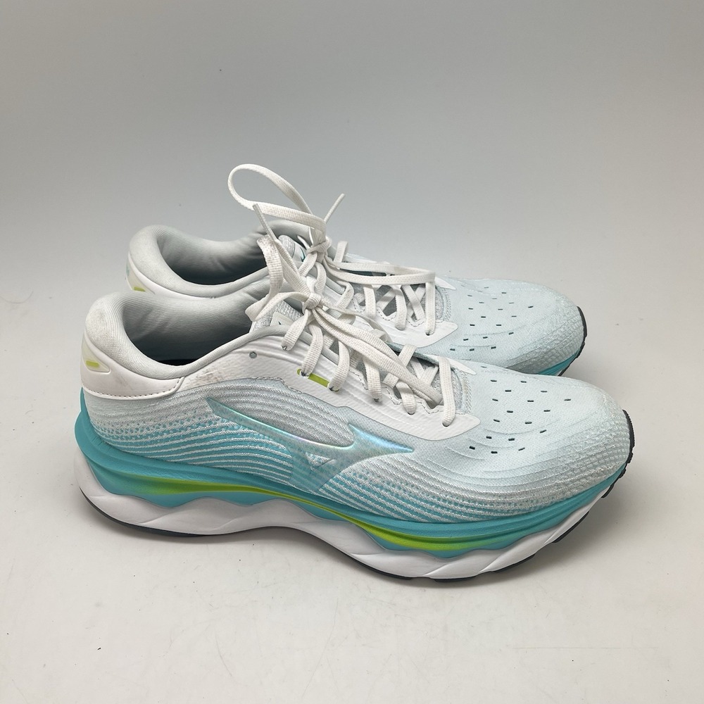 Mizuno Sneakers Womens 10‎ Wave Sky 5 411329 0000 White Athletic Running Shoes